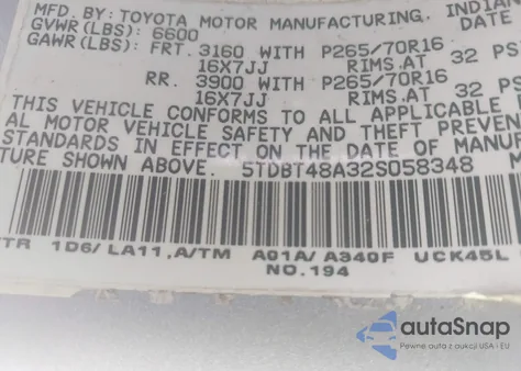 2002 Toyota Sequoia Limited V8 from USA, damaged, VIN 5TDBT48A32S058348